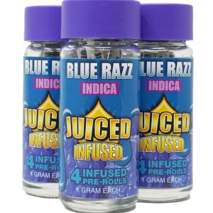 Blue Razz Infused Flavored Pre-Roll (Indica) - 4-Pack