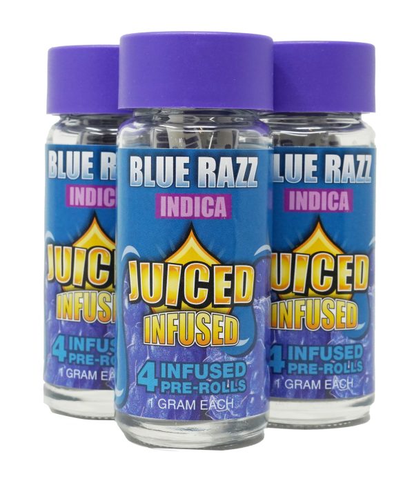 Blue Razz Infused Flavored Pre-Roll (Indica) - 4-Pack